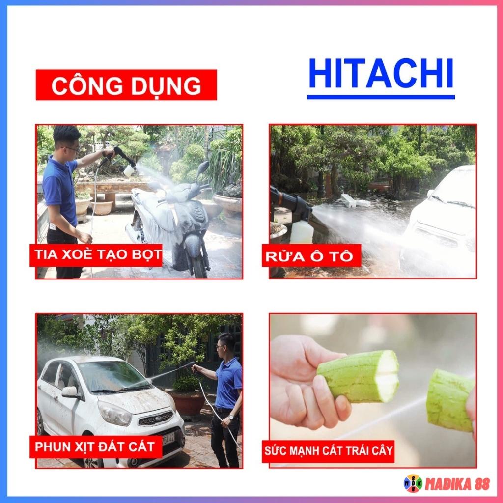 Máy Rửa Xe Gia Đình HITACHI HC01A - 2300W, Máy Rửa Xe Mini Cao Áp, Moto Đồng 100%
