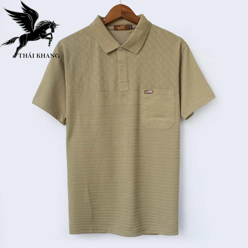 Áo thun nam có cổ trung niên cao cấp NHẬP KHẨU vải cotton 100% loại áo thun nam ngắn tay họa tiết caro sọc ngang TQC3 | BigBuy360 - bigbuy360.vn