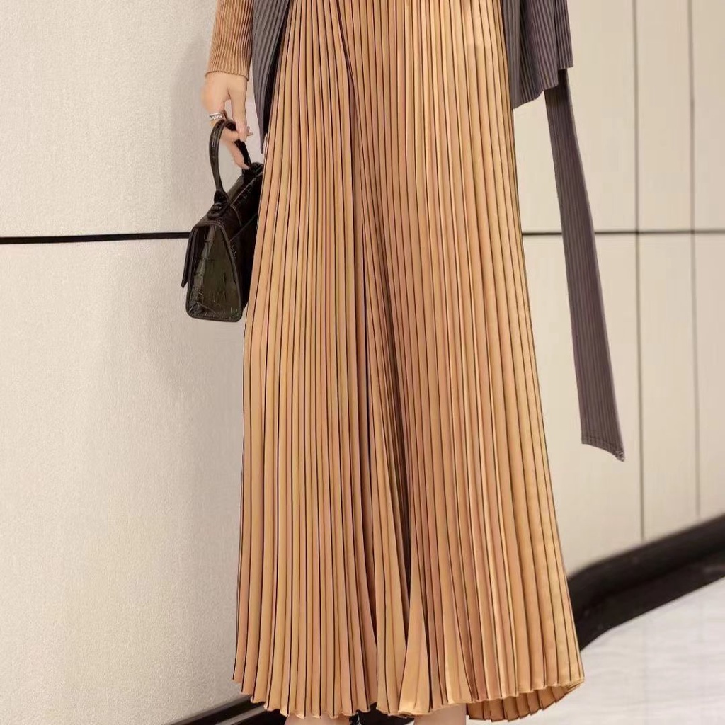 Issey Miyake Quần Ống Rộng Xếp Ly Lưng Cao Phong Cách Phương Tây Thời Trang Xuân Hè 2022