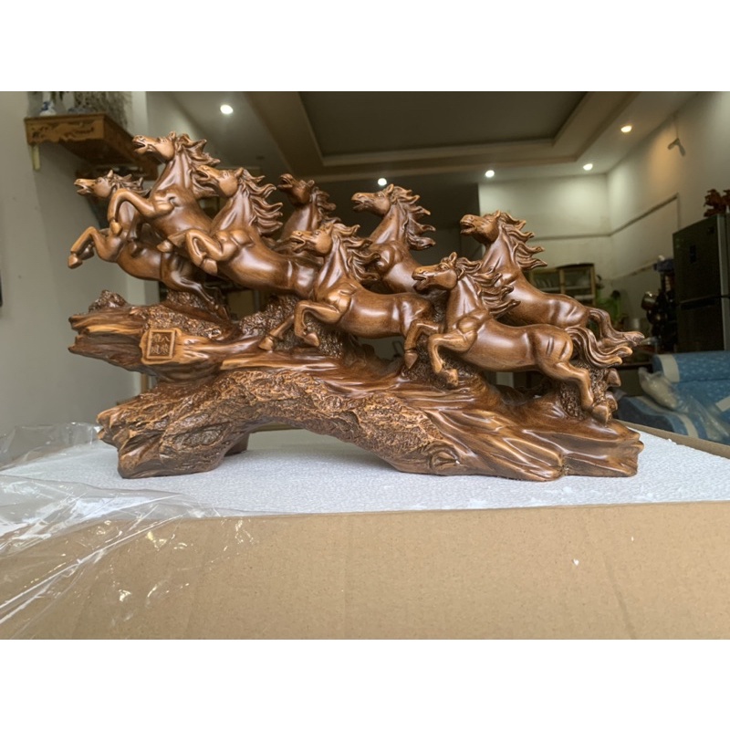 TƯỢNG GỖ BÁT MÃ TRUY PHONG