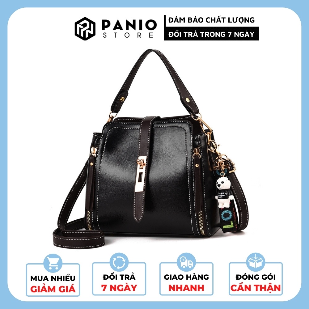 Túi xách nữ công sở thời trang hàn quốc, túi đeo chéo đeo vai nữ phong cách retro cute PANIO SP02
