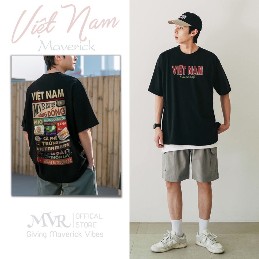 Áo thun unisex tự hào Việt Nam phông phượt du lịch gia đình lớp under form rộng tay dài lỡ genZ cotton fact MVR TT4333