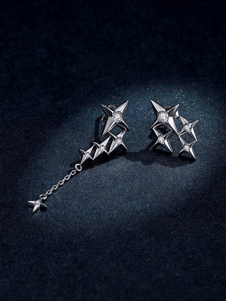 Bông Tai Bamoer Bạc Thật 925 Bse461 Chính Hãng Hình Sao Thời Trang Cho Nữ