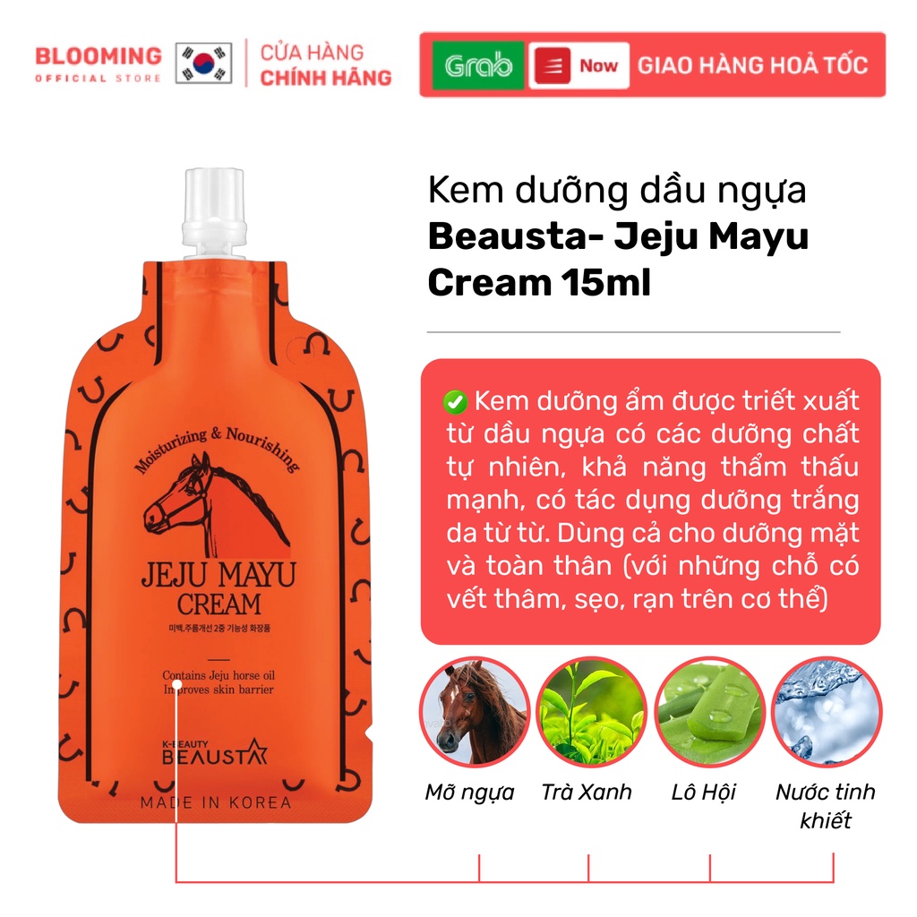 Kem dưỡng dầu ngựa Beausta- Jeju Mayu Cream 15ml