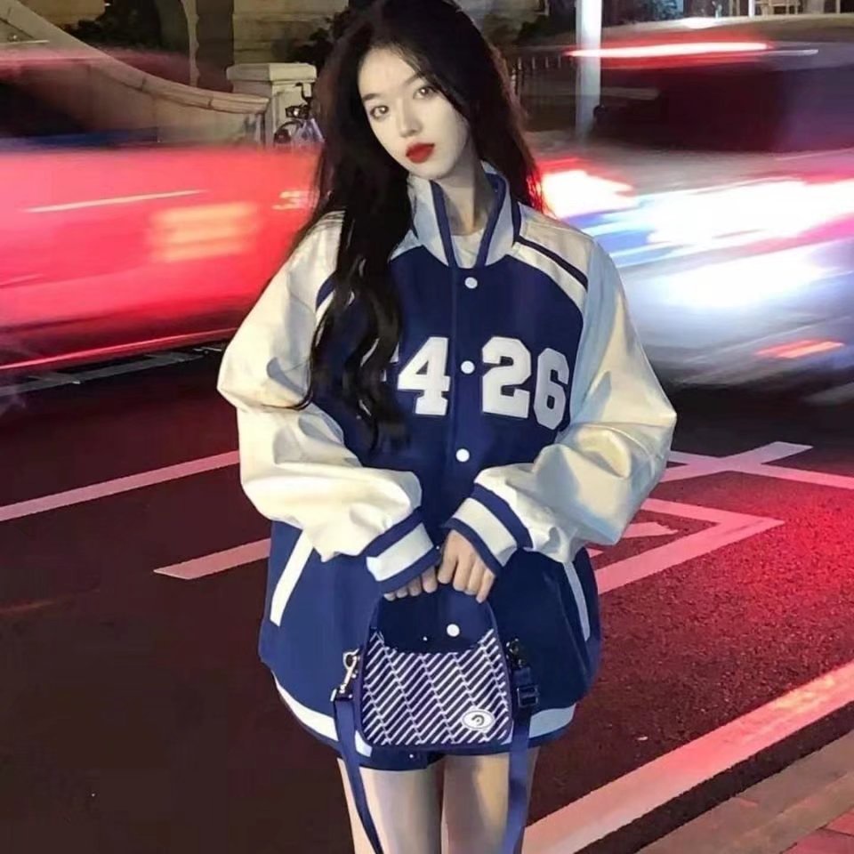 Áo Khoác Bóng Chày nam  ifashion cotton unisex  varsity jacket phong cách Hàn Quốc  áo khoác gió 2 lớp  from rộng áo bóng chày nữ