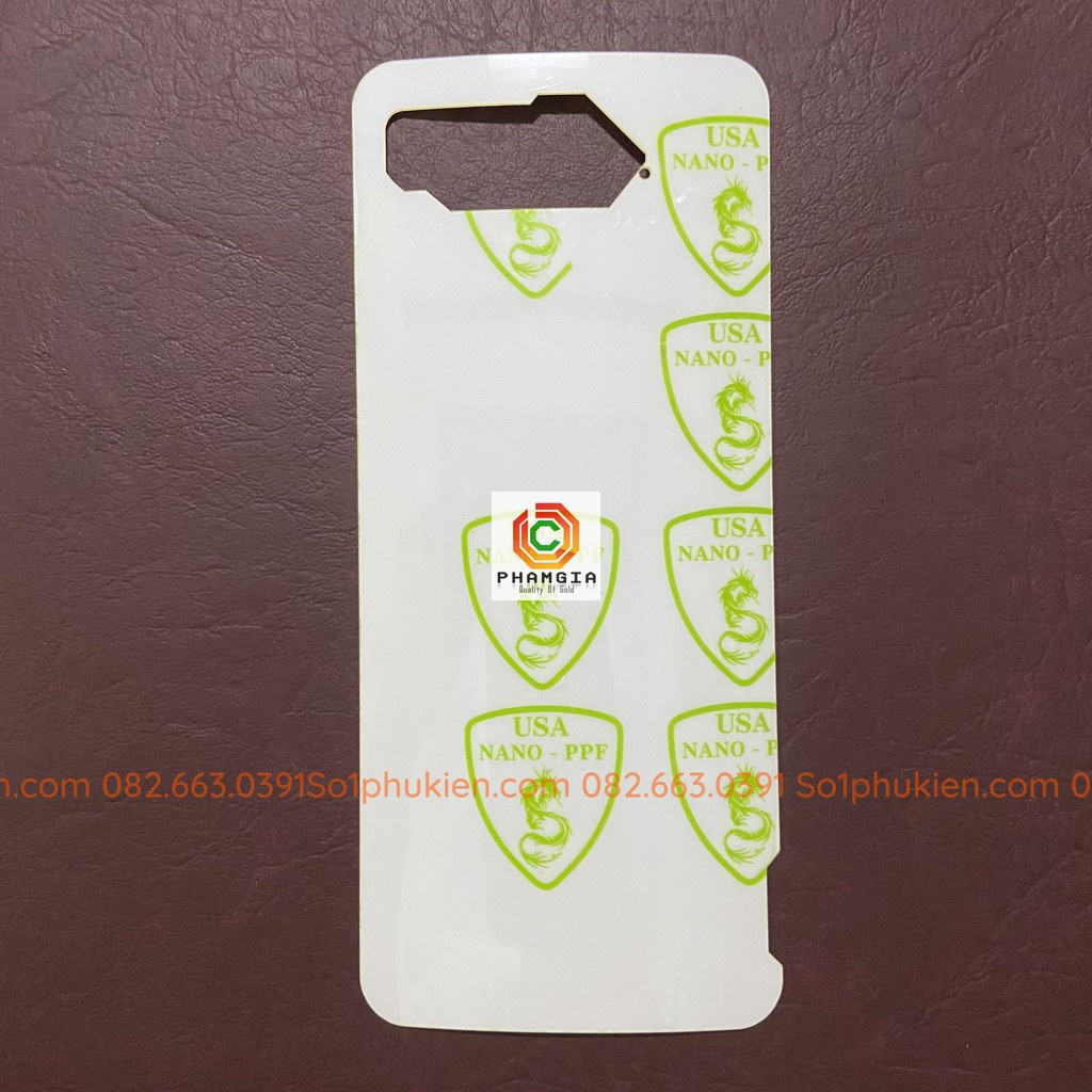 Dán lưng Rog Phone 5 / Rog Phone 2 / Rog Phone 3 PPF cao cấp dẻo trong suốt full mặt lưng