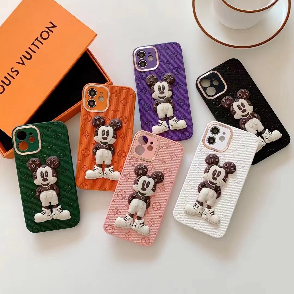 Ốp lưng iphone in hình LV mickey mạ viền camera 7plus 8plus X Xs max 11 11promax 12 12pro 12promax 13 13pro 13promax | WebRaoVat - webraovat.net.vn