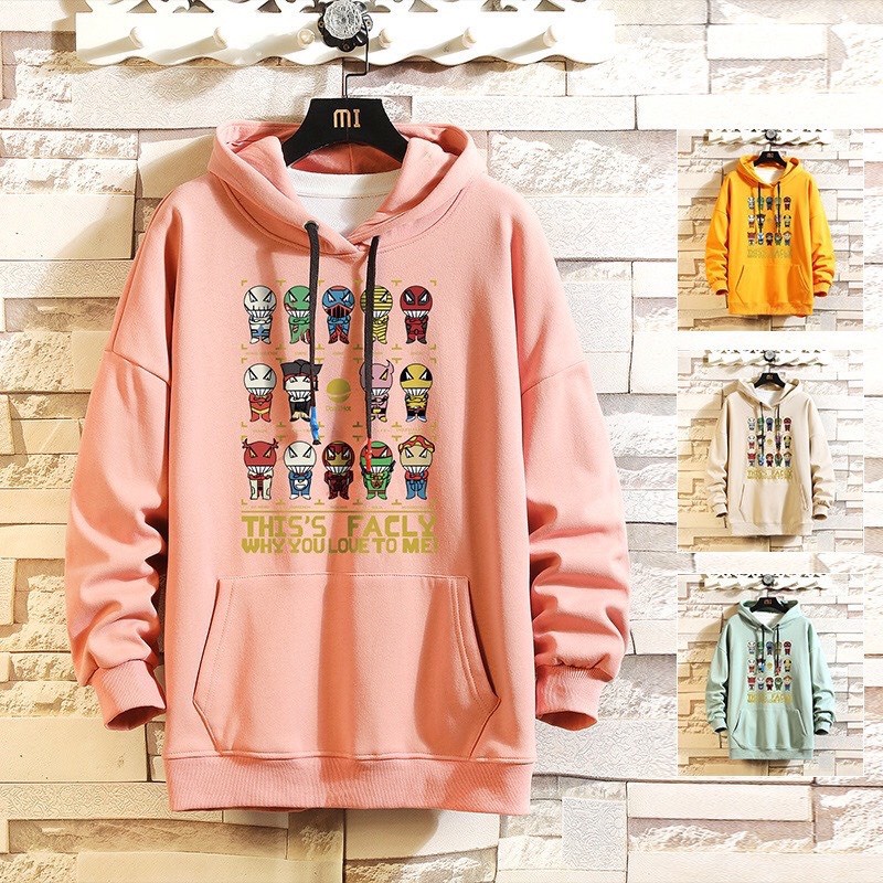 Áo Hoodie Nam Nữ Unisex Dài Tay Phong Cách Harajuku Cá Tính Chất Nỉ Bông Trơn Nhiều Màu - SuzaSport | WebRaoVat - webraovat.net.vn