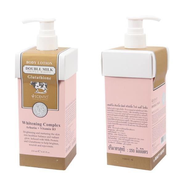 Lotion Sữa Dưỡng Trắng Da BEAUTY BUFFET Scentio Double Milk Triple White Body Lotion 250ml - Thái Lan