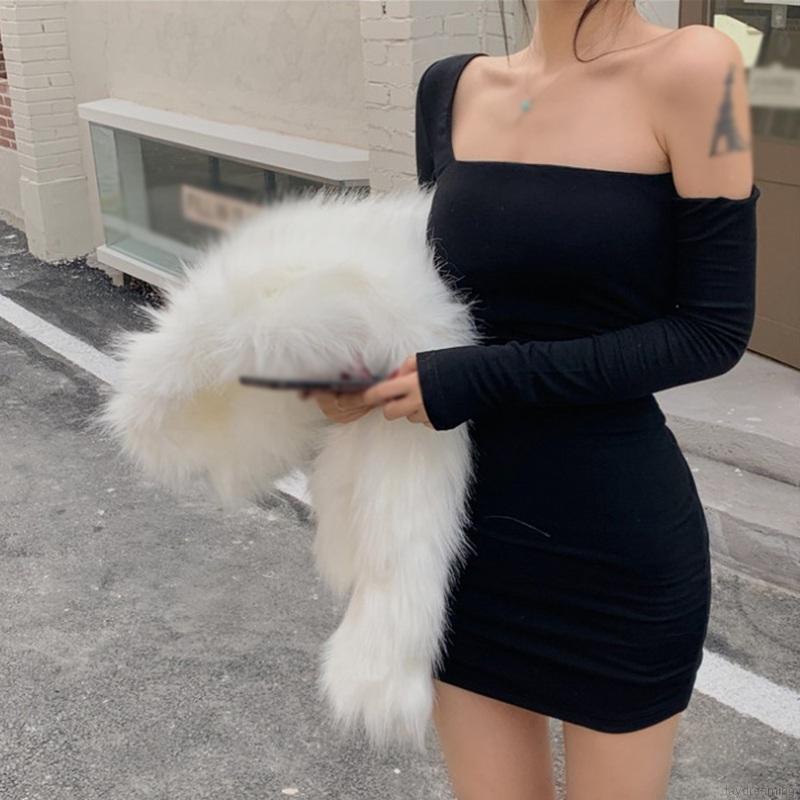 Đầm Body Tay Dài Phong Cách Retro