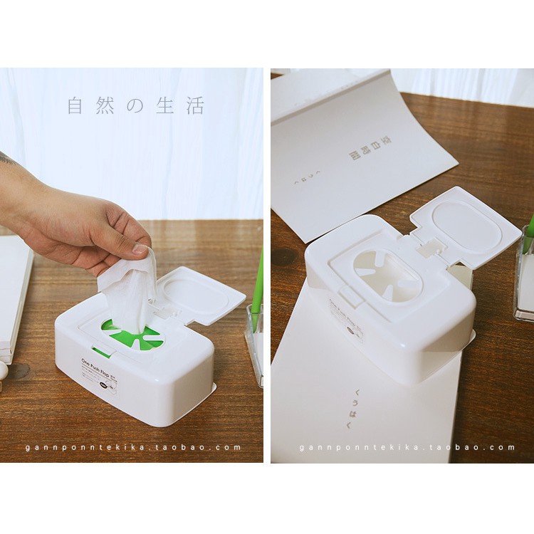 Hộp đựng giấy ướt có nắp bật Yamada kháng khuẩn và giữ độ ẩm cho giấy Nhật Bản - Tetuchan Store