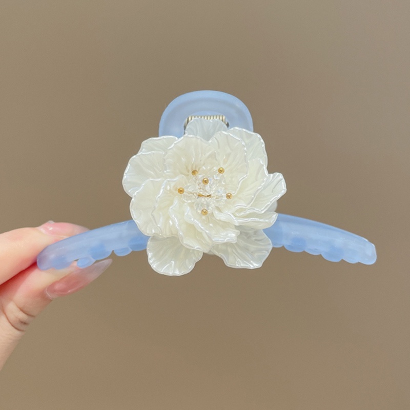 Kẹp Tóc Hình Hoa Trà Bằng Acrylic Thời Trang 2022