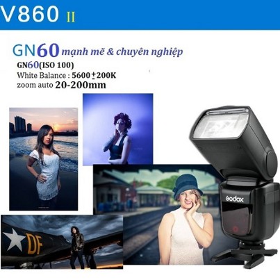 Đèn Flash Godox V860II TTL For Canon - Hàng Nhập Khẩu