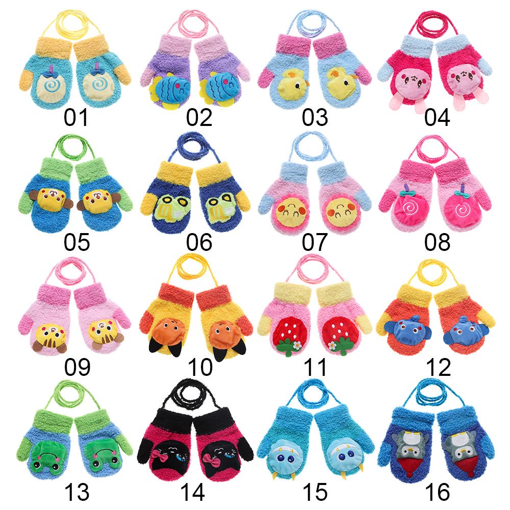 Găng tay giữ ấm hình hoạt hình dễ thương cho trẻ em