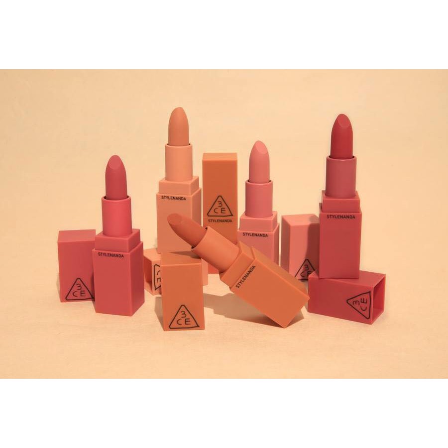 Son thỏi 3CE Stylenanda Lip Color 221 Mellow Flower - Hồng Đất