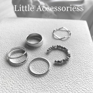 Set 6 Nhẫn Thiết Kế Mở cho Nam và Nữ Unisex Điều Chỉnh Size, Phụ kiện thời trang  RG020
