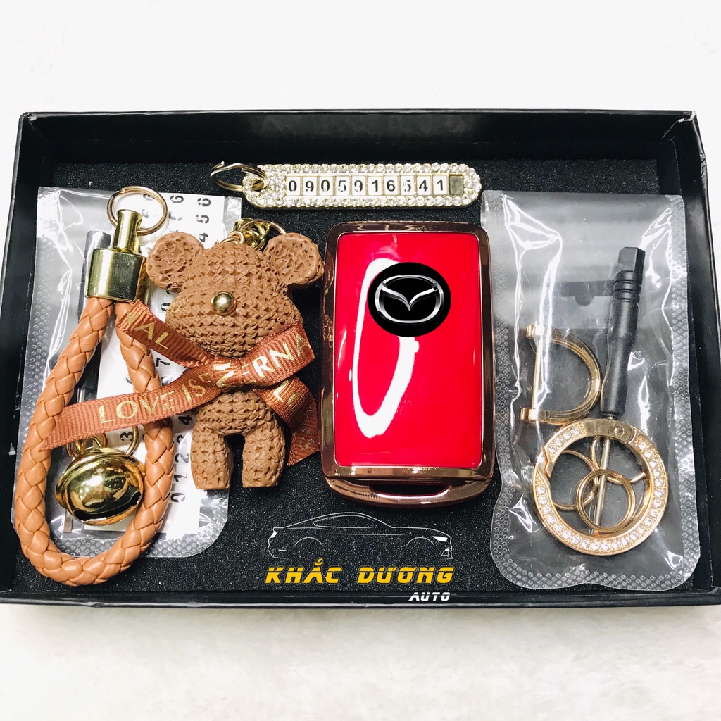 Ốp chìa khoá Mazda 3 - Mazda CX8 - Mazda CX3 - Mazda CX30 TPU đính đá nhân tạo cao cấp sang trọng
