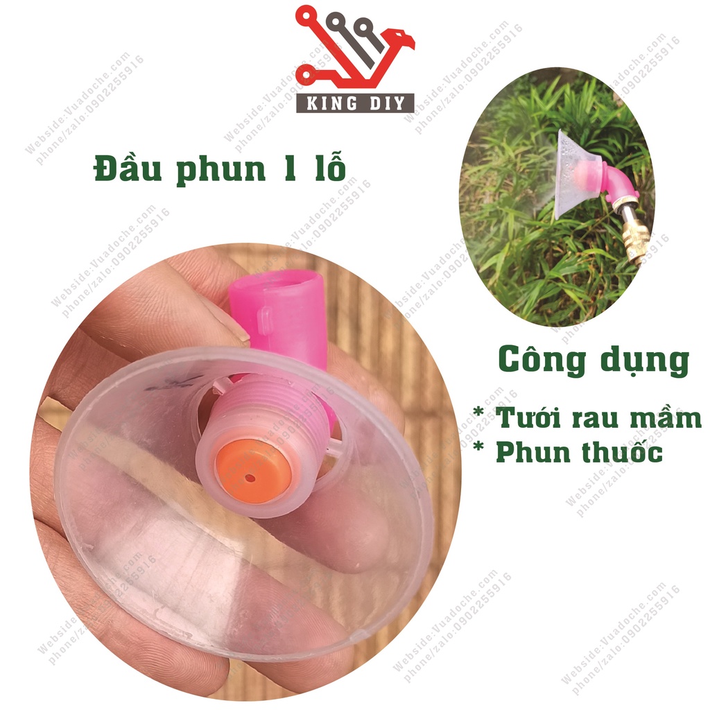 Đầu phun tưới phân bón lá thuốc bảo vệ thực vật có loa chắn gió 8 lỗ [ CHẤT LIỆU CAO CÂP ]