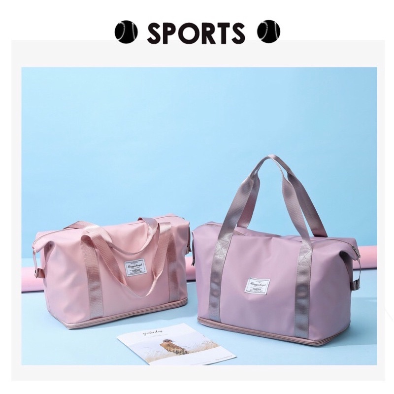 Túi Du Lịch 2 Tầng Đeo Vai Đựng Hành Lý Túi Thể Thao Đi Bơi Chống Thấm Nước Móc Được Vào Vali