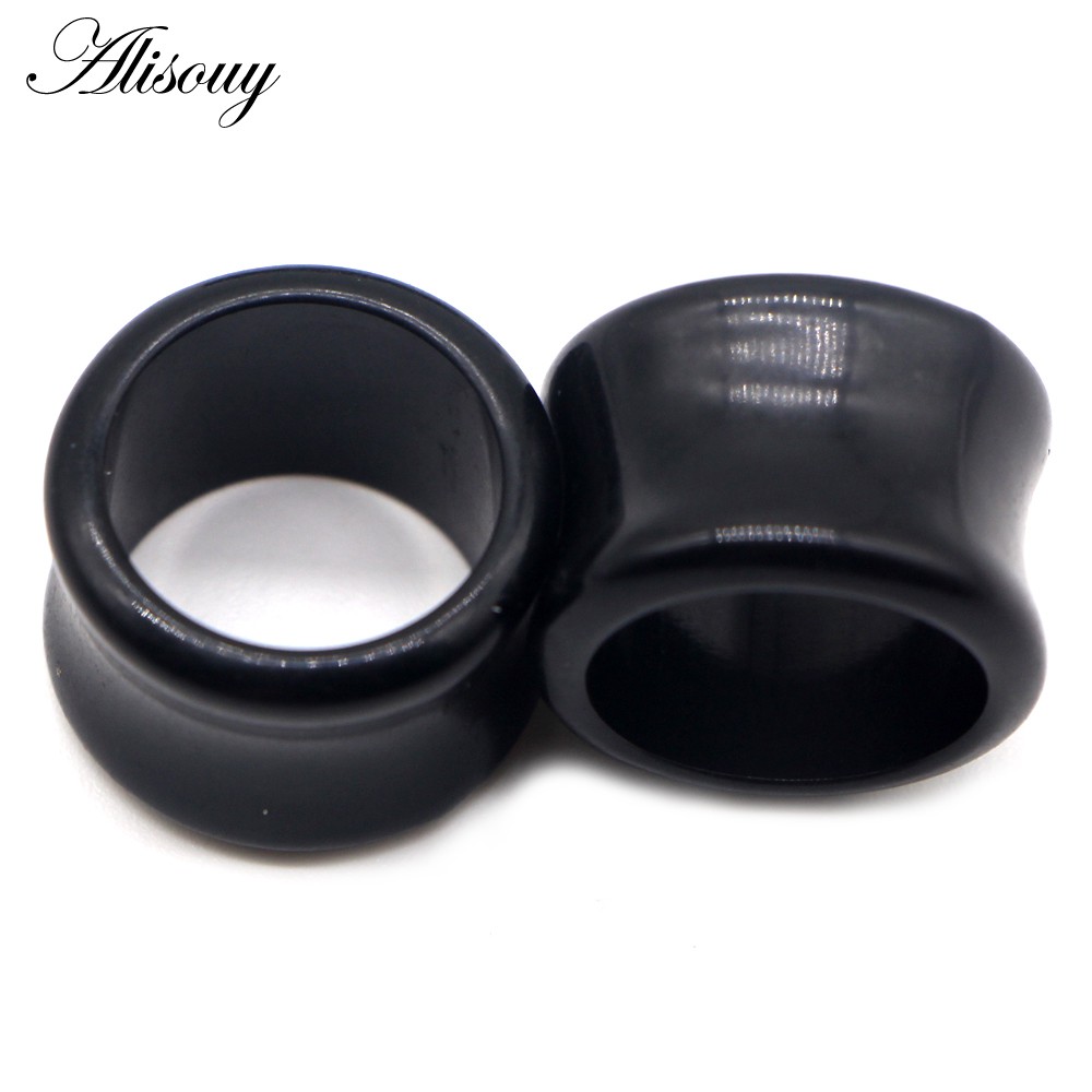 2 Khuyên Nong Tai Acrylic 4mm-22mm Màu Trắng Đen Cá Tính