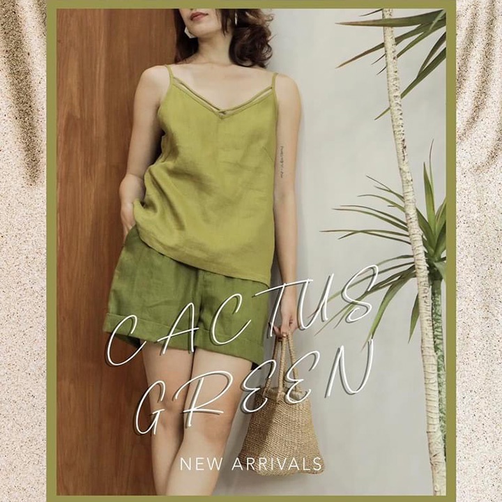 Áo 2 dây nữ, chất liệu Linen tưng gân Premium dây đan chéo trẻ trung