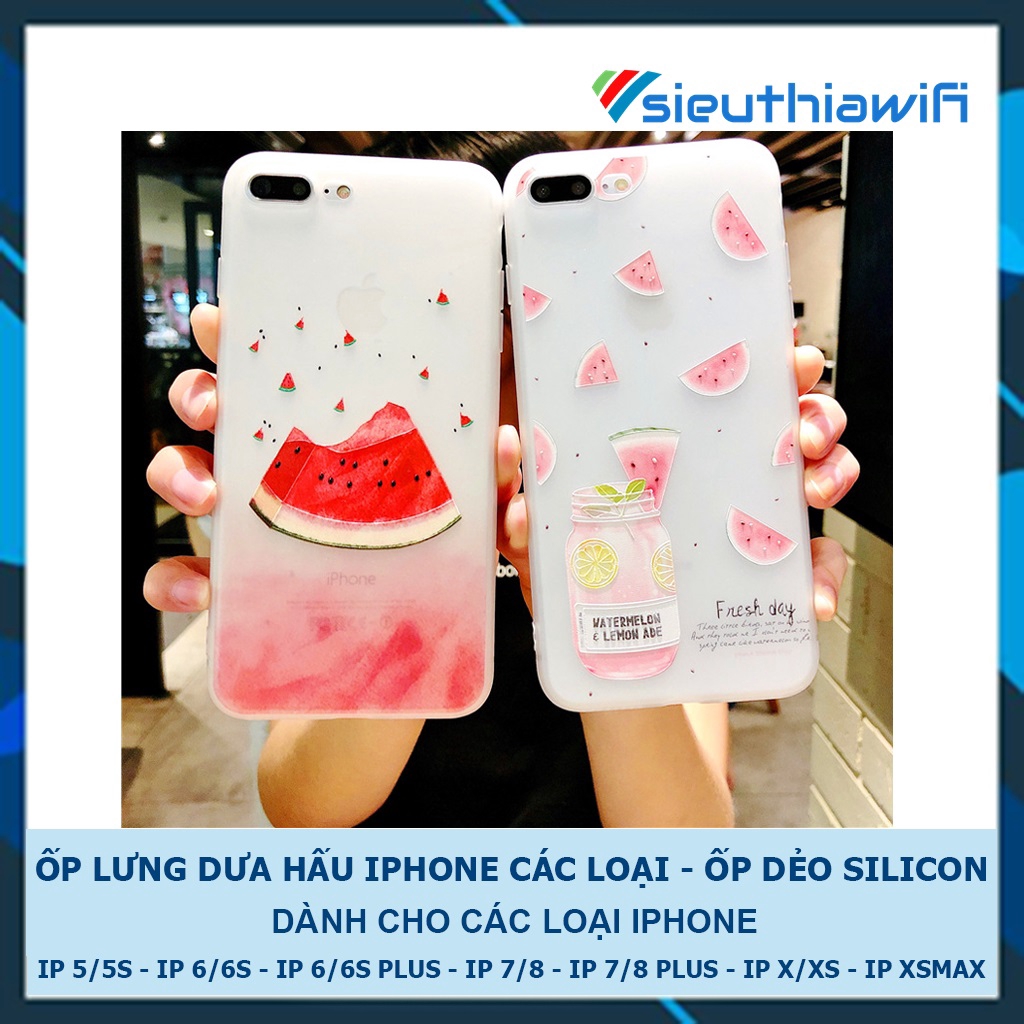 Ốp lưng iphone dưa hấu silicon trơn 5/5s/6/6s/6plus/6s plus/7/8/7plus/8plus/x/xs/xs max/11/11pro max - Awifi Case A2-1 | BigBuy360 - bigbuy360.vn