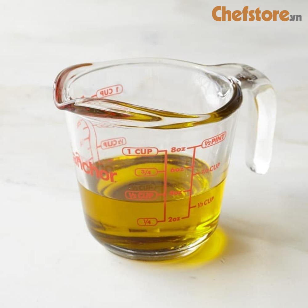 Cốc Đong Thủy Tinh 💥 Ca Đong Chia Vạch Dung Tích 250 ml Chính Hãng ANCHOR HOCKING Sản Xuất Tại Mỹ