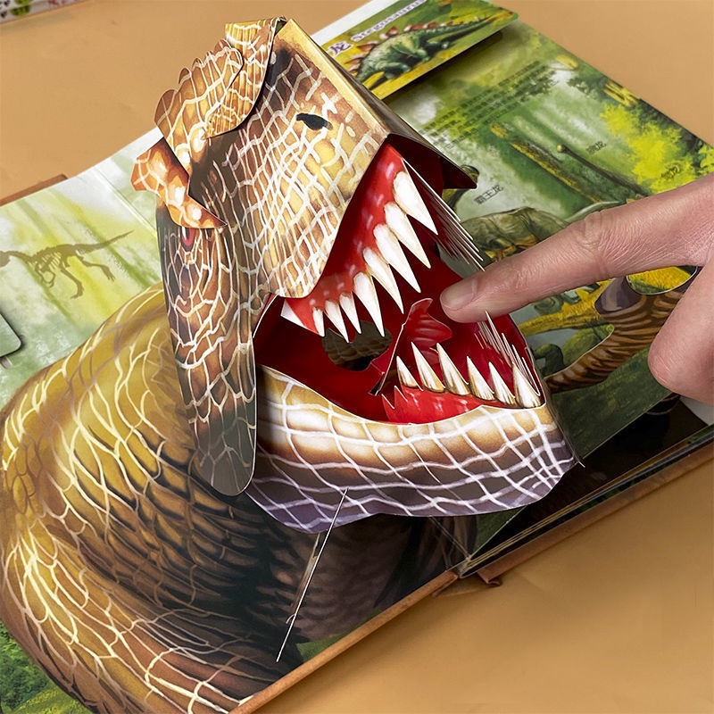 Cuốn Sách In Hình Khủng Long 3d Lật Cho Trẻ Em