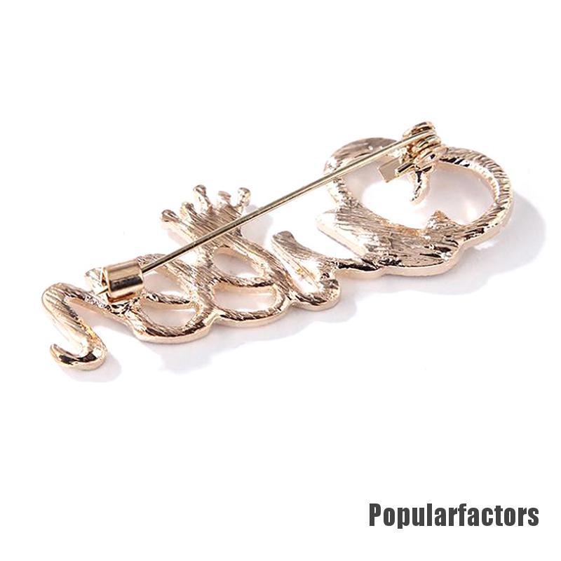 Ghim Cài Áo Hình Vương Miện Đính Đá Thời Trang