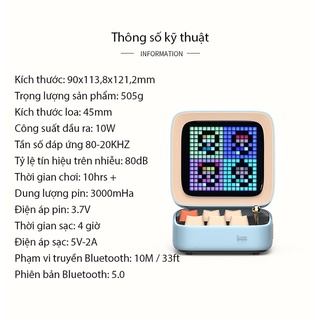 Divoom Ditoo chấm tông màu retro pixel loa bluetooth