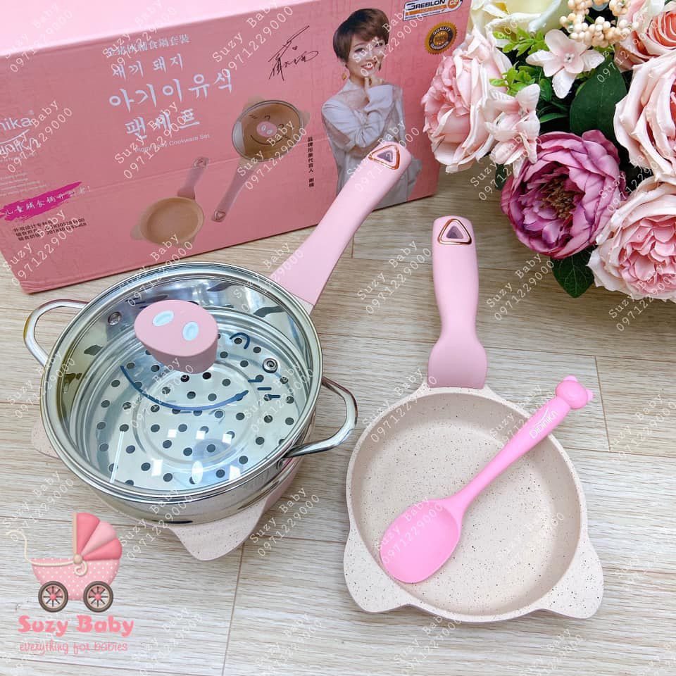 Bộ nồi chảo đá didinika dành cho bé ăn dặm