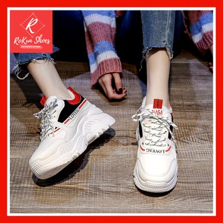 Giày thể thao nữ [LOẠI 1+FULL BOX] LOVEIG độn đế êm cao 5cm vải thông thoáng viền cá tính dễ phối đồ Hot
