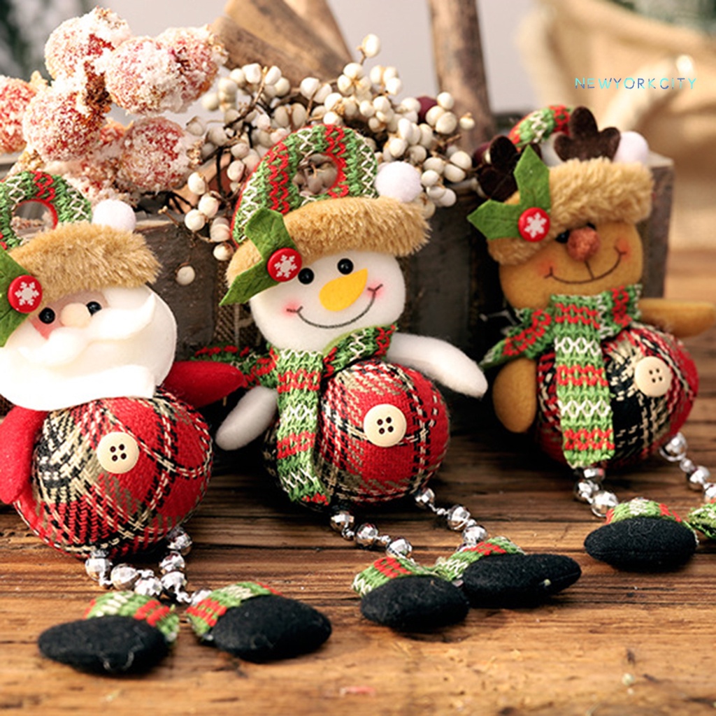 Búp Bê Người Tuyết Chân Dài Bằng Vải Thân Thiện Với Môi Trường Treo Trang Trí Giáng Sinh