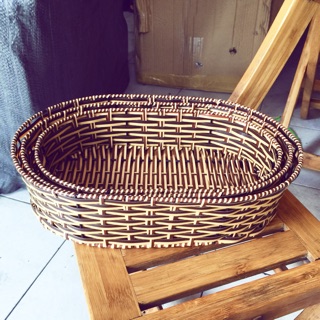 Khay ovan nhựa giả mây