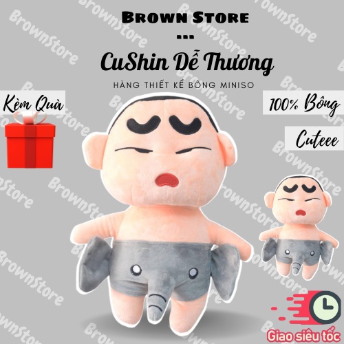 Gấu Bông CuShin Quần Voi Nhồi Bông Dễ Thương BrownStore