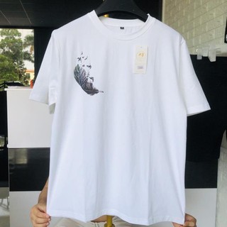 [BIG SIZE] Áo Thun In Cây Dừa Và Lông Vũ Cỡ Lớn Cho Nam Giới Trên 70KG !