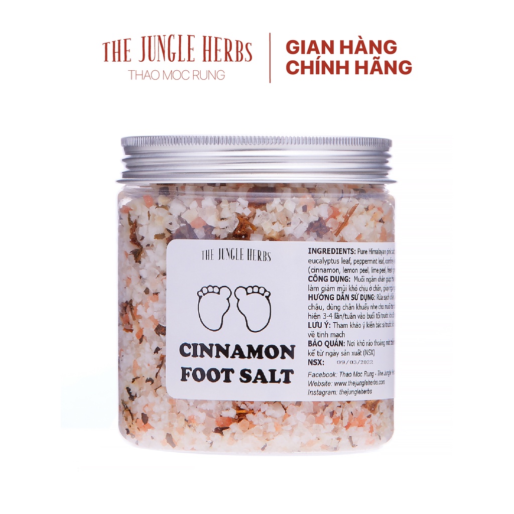 ⚡ FREESHIP⚡ Muối ngâm chân thảo mộc Handmade Cinnamon Foot Salt lưu thông khí huyết