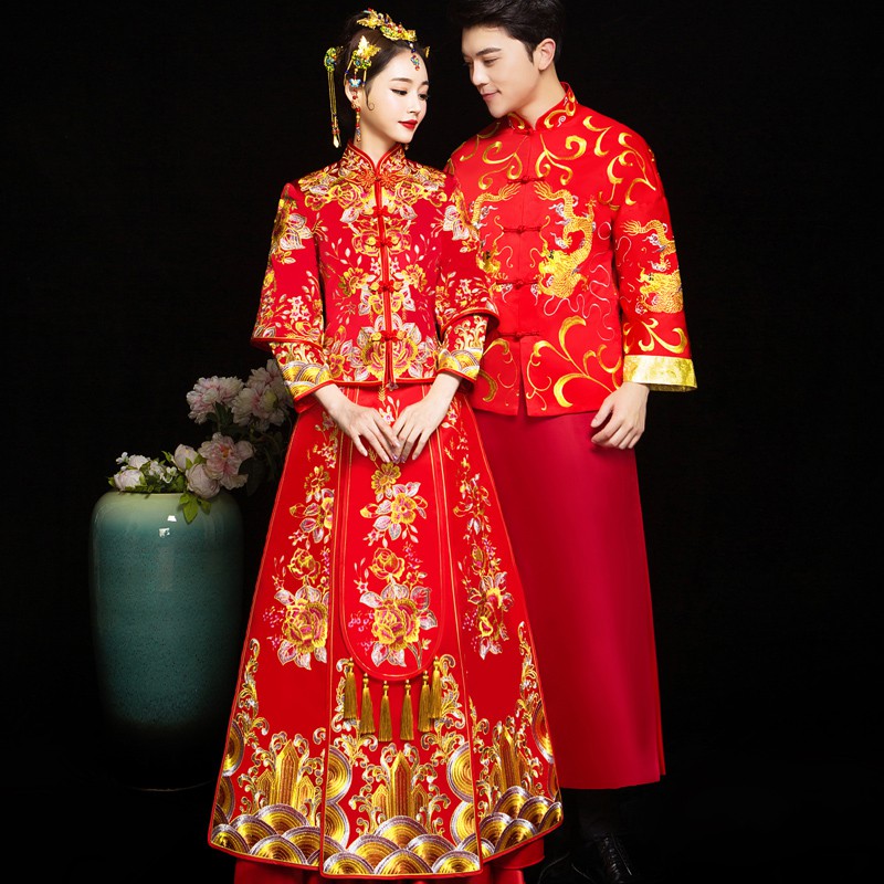 bộ đồ vest cho chú rể phong cách trung hoa