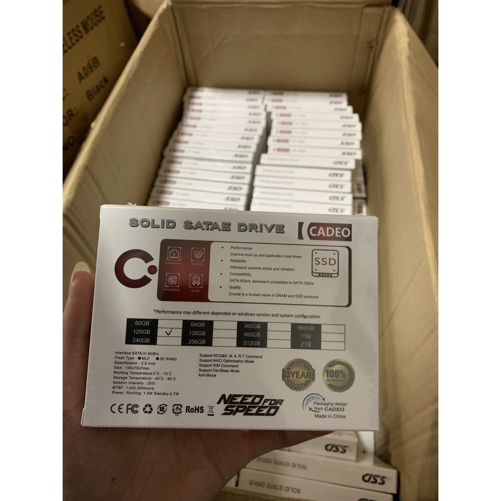 Ổ cứng SSD 240GB Cadeo SATA3 Drive 2.5 tốc độ 550MB/s bảo hành đổi mới chính hãng 36 tháng