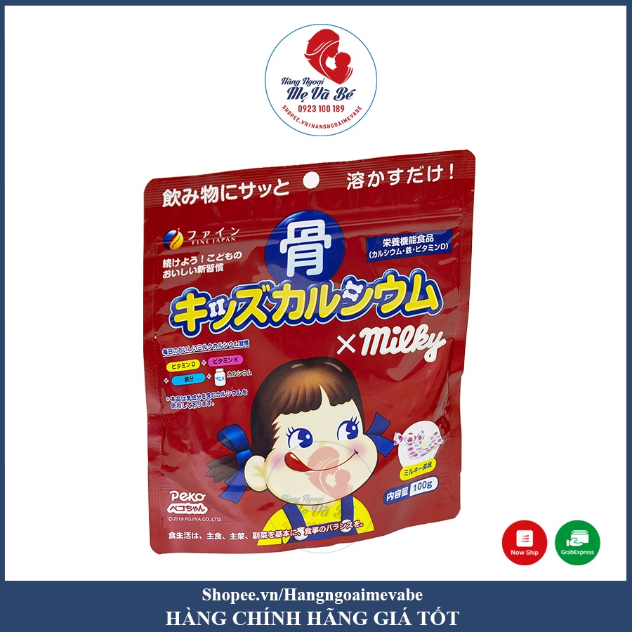 Bột Bone's Calcium for kids bổ sung canxi cá tuyết Nhật Bản túi 140gr (date 2023)