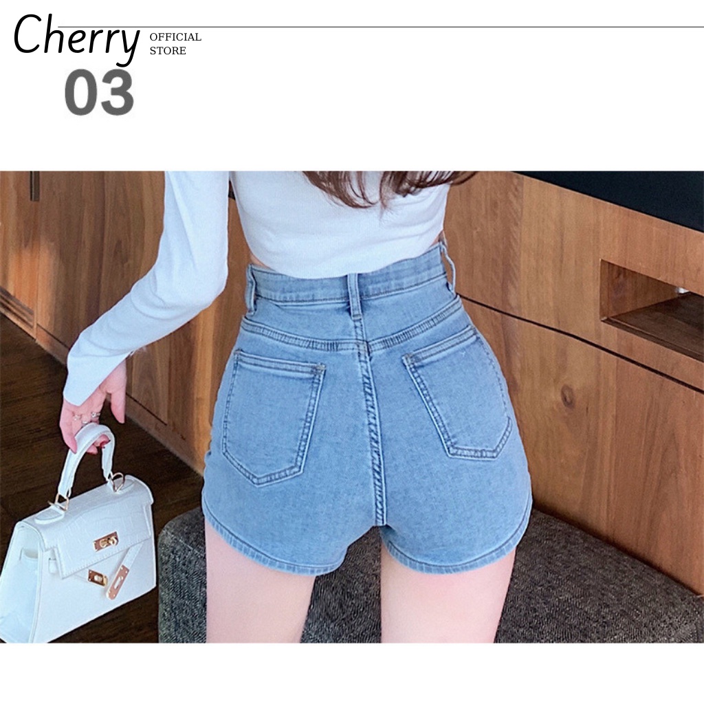 Quần jean ngắn thời trang phong cách Hàn Quốc cho nữ - T045