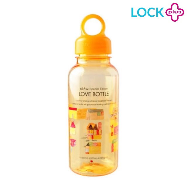 Bình nước Lock&Lock Bisfree in tranh ngôi nhà màu vàng ABF623GNH (350ml) - hàng chính hãng
