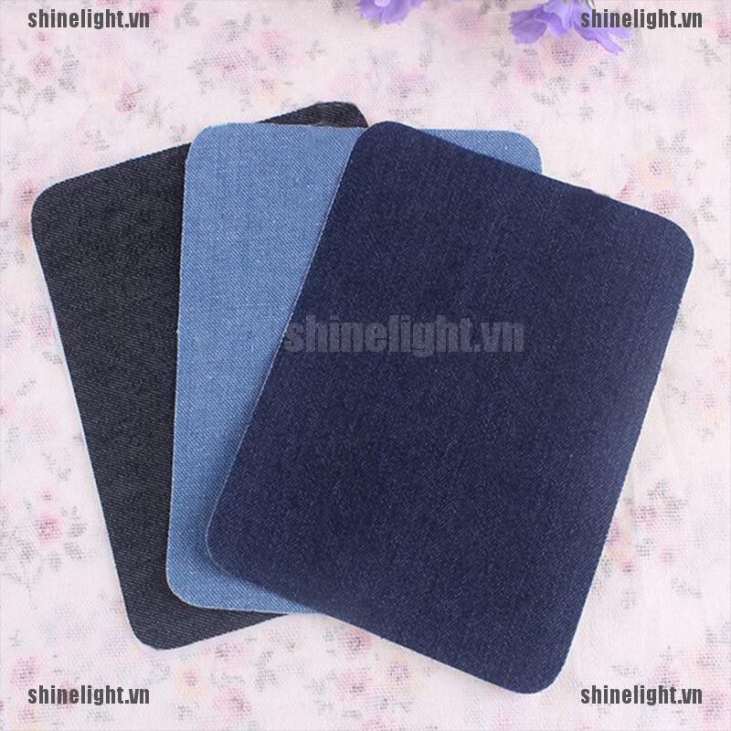 Set 2 miếng vá jean ủi sửa chữa đầu gối quần jean chuyên dụng may vá