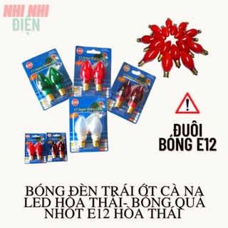 Bóng đèn led trái ớt 1w ( Giá cho 2 bóng ) - bóng đèn cana led Hòa Thái - đèn bàn thần tài