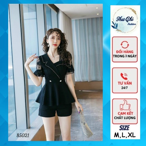 Đồ bộ nữ thiết kế Ren cao cấp phối thun Umi dày dặn, co giãn * Set đồ bộ nữ hàng thiết kế *