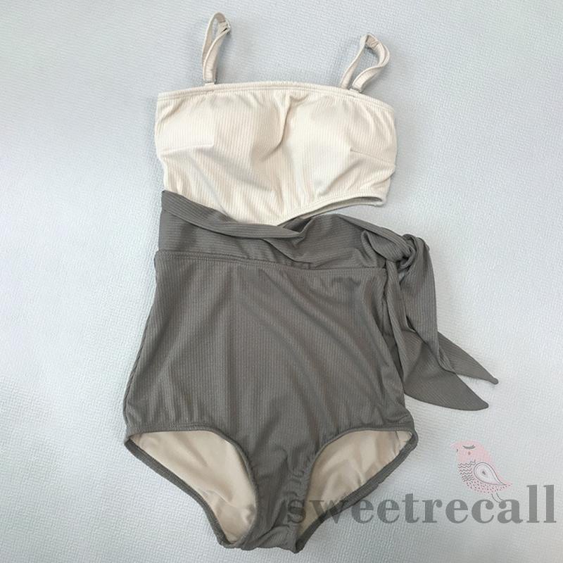 Bộ Đồ Bơi Liền Thân Hai Dây Có Đệm Ngực Thắt Nơ Màu Sắc Thời Trang Mùa Hè Cho Nữ | BigBuy360 - bigbuy360.vn