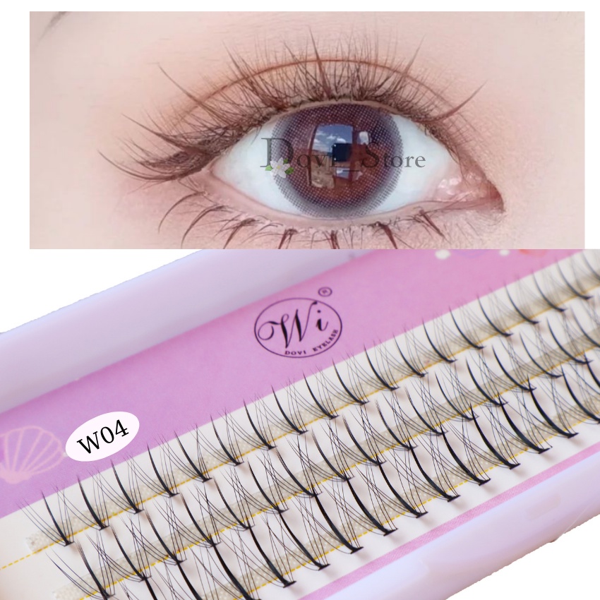 Mi Giả Tách Sợi, Mi nối, Mi Chùm WI Phong Cách Chữ A, Chữ V, Tự Nhiên Tự Nối Tại Nhà 5 và 3Dòng
