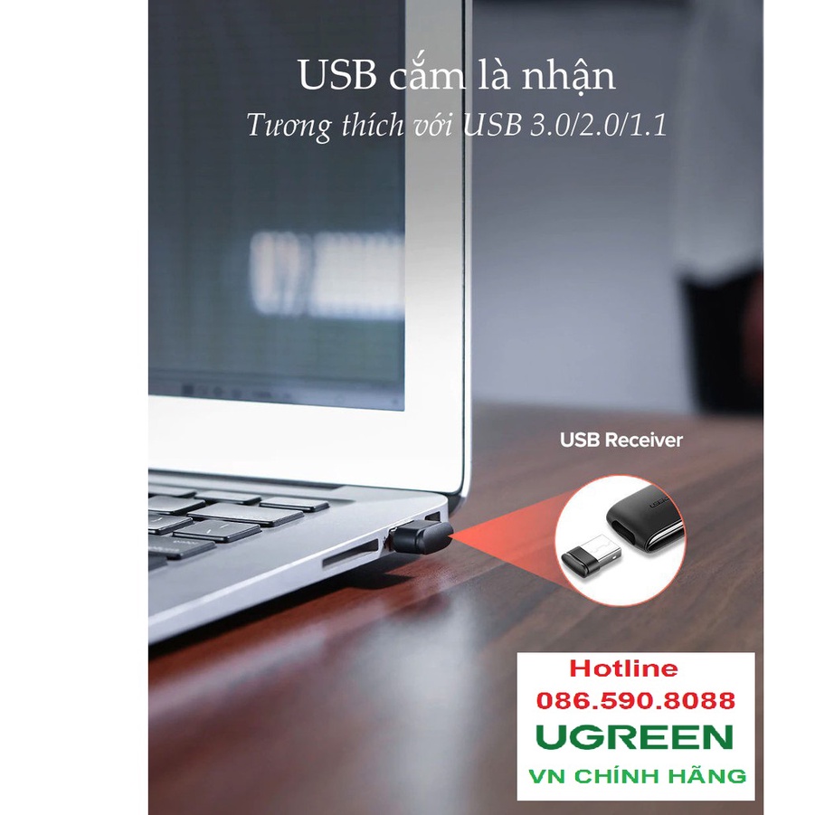 Bút trình chiếu PowerPoint Laser Ugreen 60327 điều khiển từ xa 100m  - Hàng Chính hãng