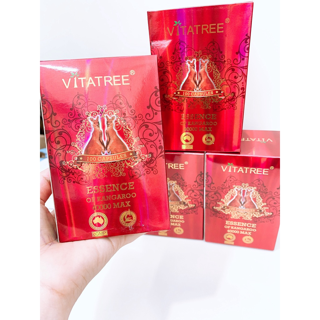 Tăng Cường Sinh Lý Nam Giới Vitatree Essence Of Kangaroo 40000 Max Hộp 100 Viên Australia