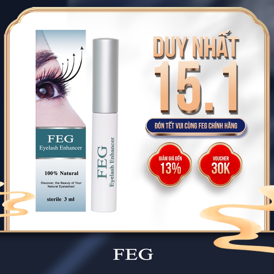 Dưỡng mi xanh FEG Eyelash Enhancer_Dưỡng Mi Dài Cong Vút-FEG dưỡng mi dài hàng đầu thế giới